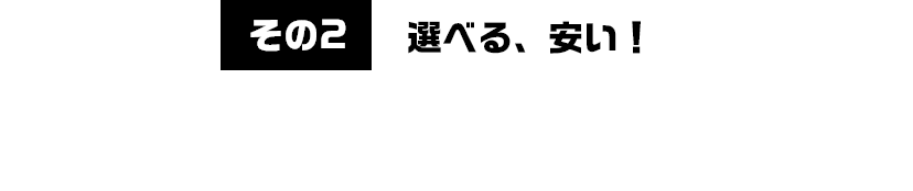その2選べる、安い！　コスパ最強！セットがある
