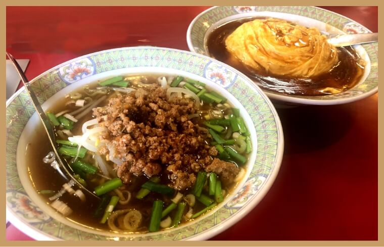 台湾ラーメンと天津飯のセットメニューのイメージ